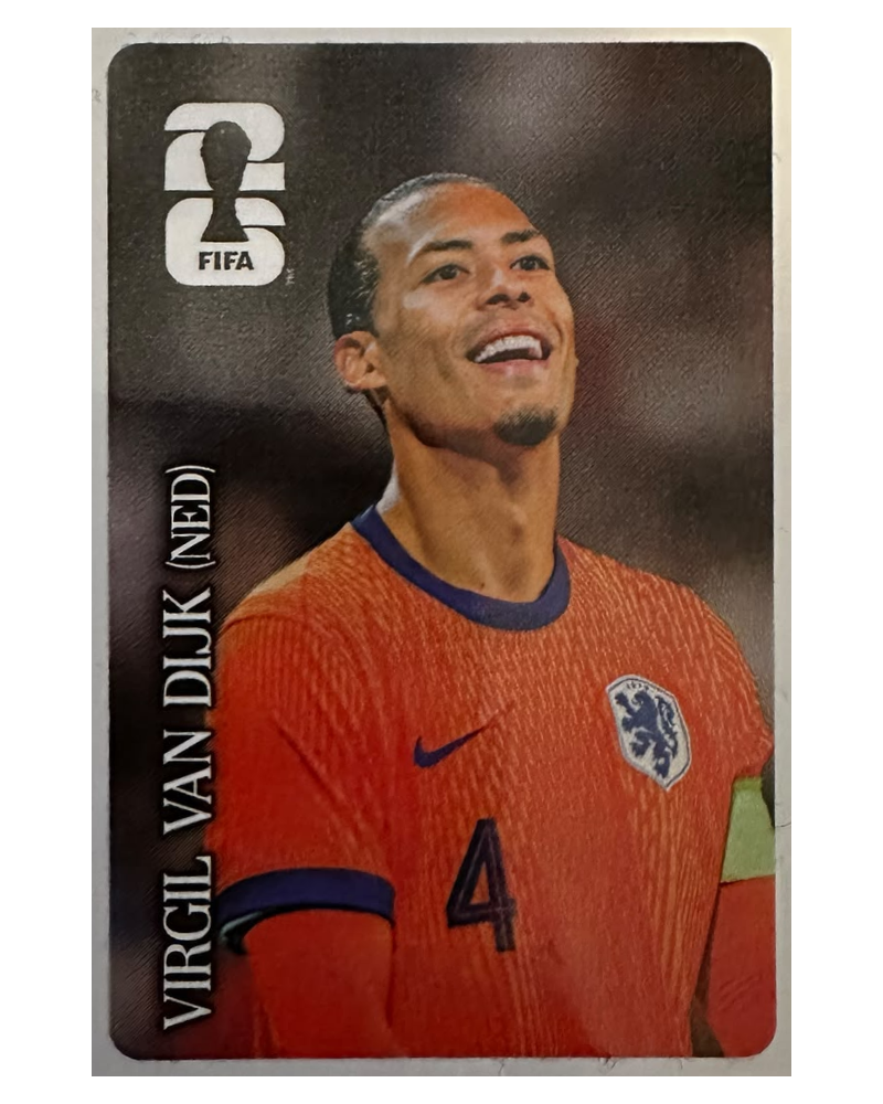 Panini FIFA WM 2026 United - CC6 - Virgil van Dijk – zentriertes Hauptbild auf Weiss