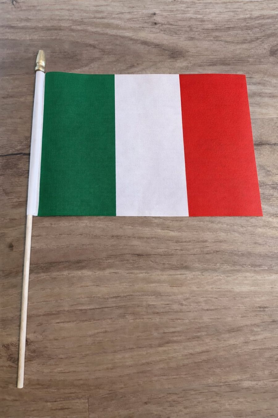 Italien Fahne am Stab – 30 × 22.5 cm