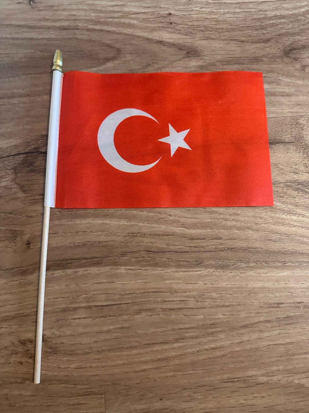 Türkei Fahne am Stab – 30 × 22.5 cm
