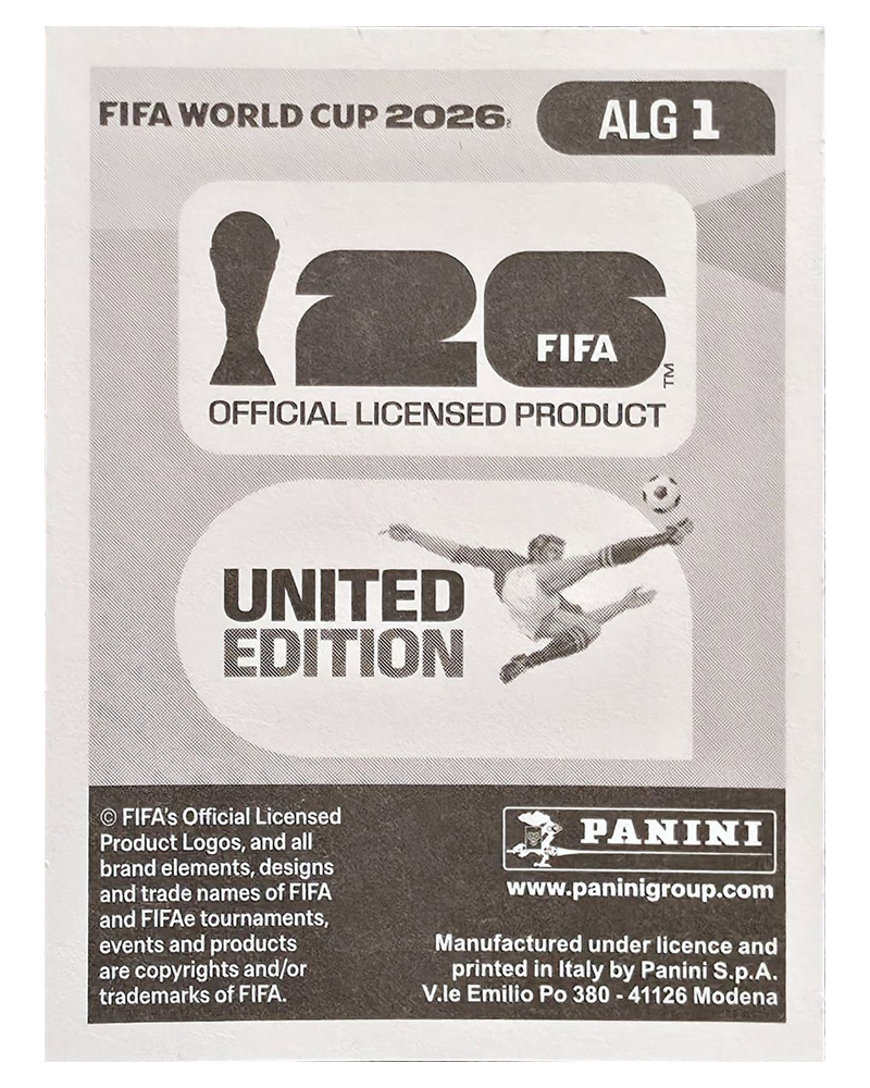 Panini FIFA WM 2026 United - ALG 1 - Team Logo