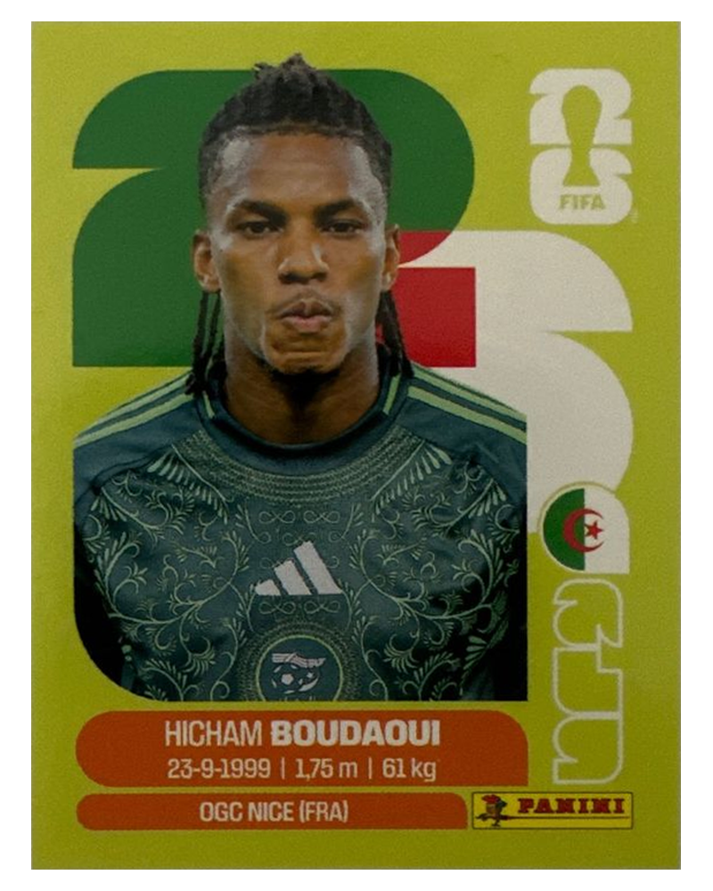 Panini FIFA WM 2026 United - ALG 10 - Hicham Boudaoui Vorderseite