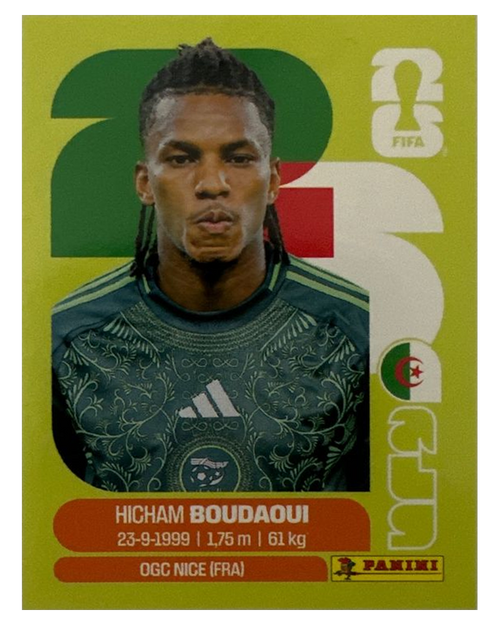Panini FIFA WM 2026 United - ALG 10 - Hicham Boudaoui Vorderseite