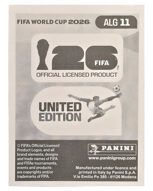 Panini FIFA WM 2026 United - ALG 11 - Ramiz Zerrouki