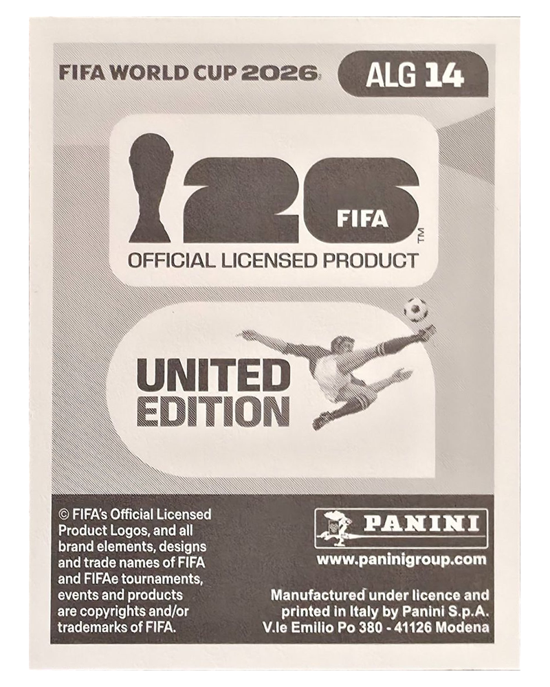 Panini FIFA WM 2026 United - ALG 14 - Farés Chaibi