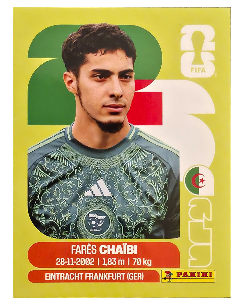 Panini FIFA WM 2026 United - ALG 14 - Farés Chaibi