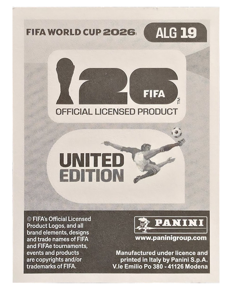Panini FIFA WM 2026 United - ALG 19 - Baghdad Bounedjah