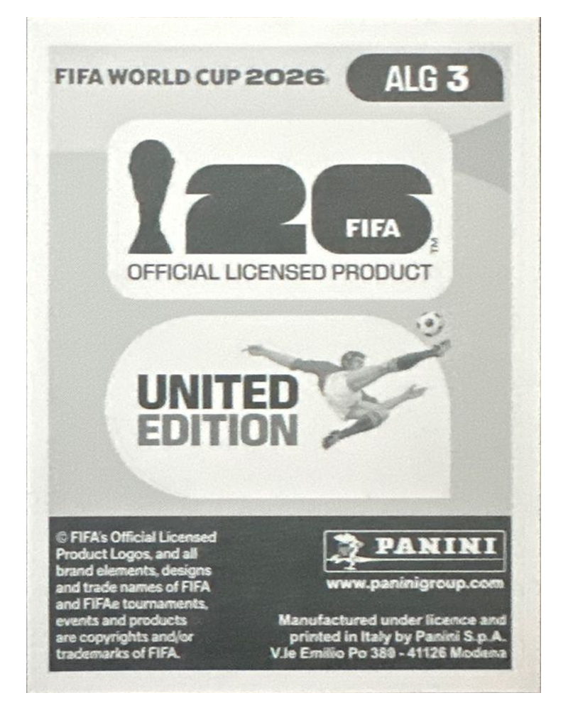 Panini FIFA WM 2026 United - ALG 3 - Ramy Bensebaini