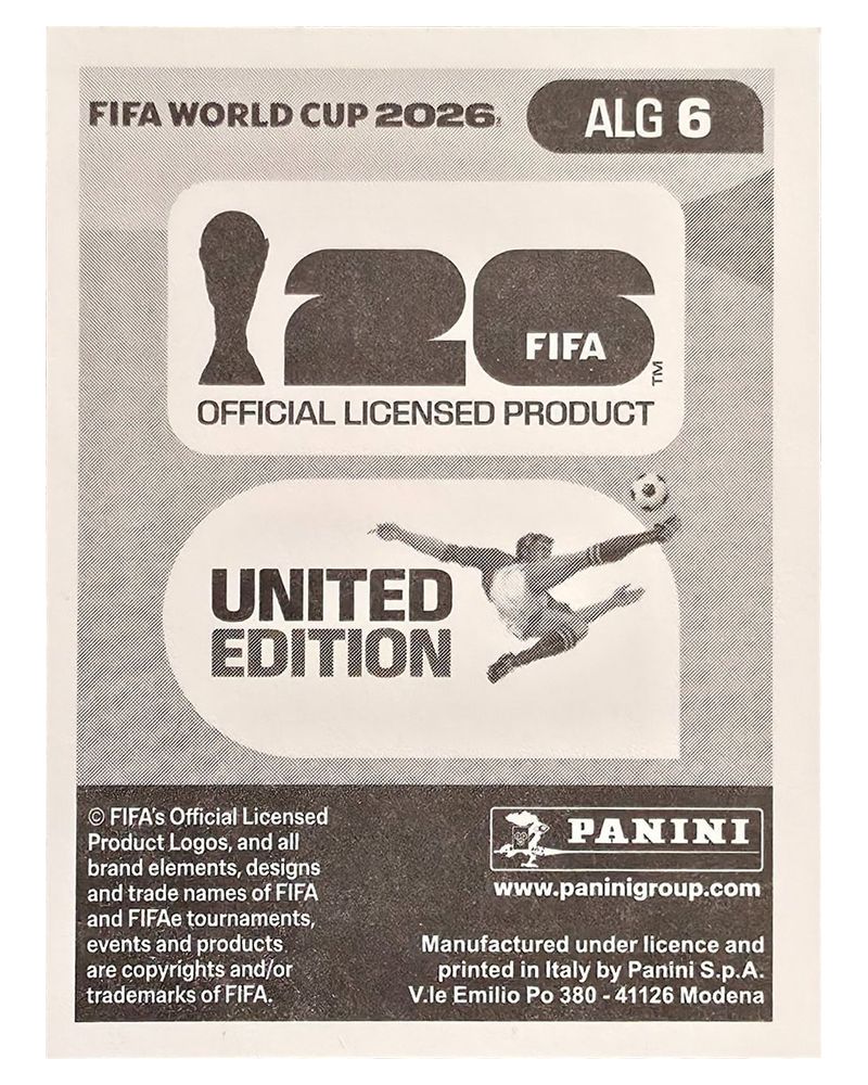 Panini FIFA WM 2026 United - ALG 6 - Mohamed Amine Tougai