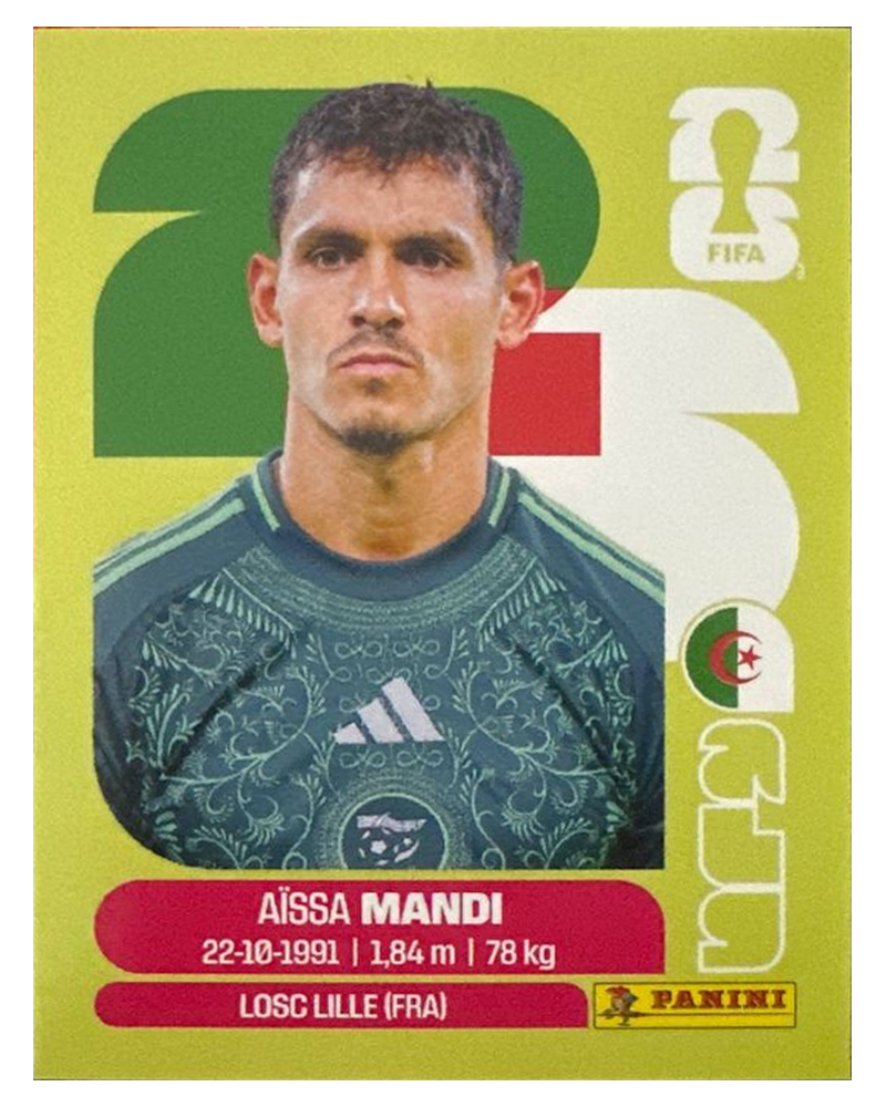 Panini FIFA WM 2026 United - ALG 7 - Aïssa Mandi