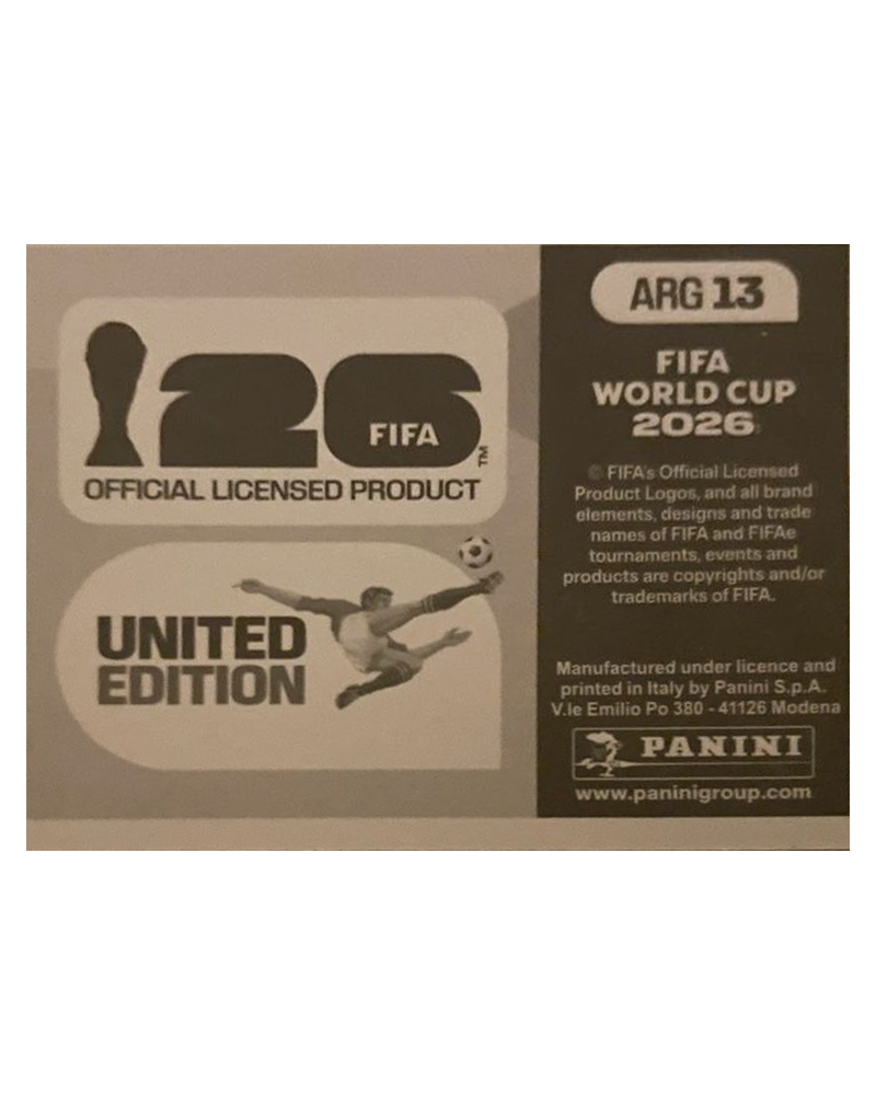 Panini FIFA WM 2026 United - ARG 13 - Team Photo