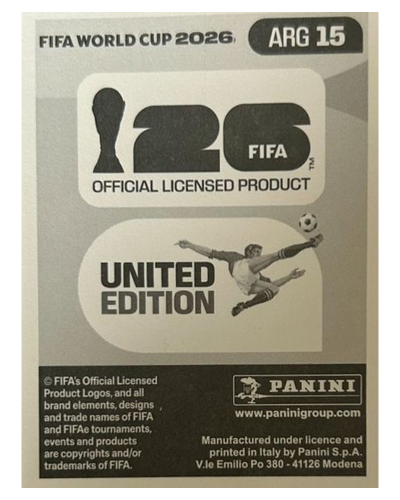 Panini FIFA WM 2026 United - ARG 15 - Franco Mastantuono