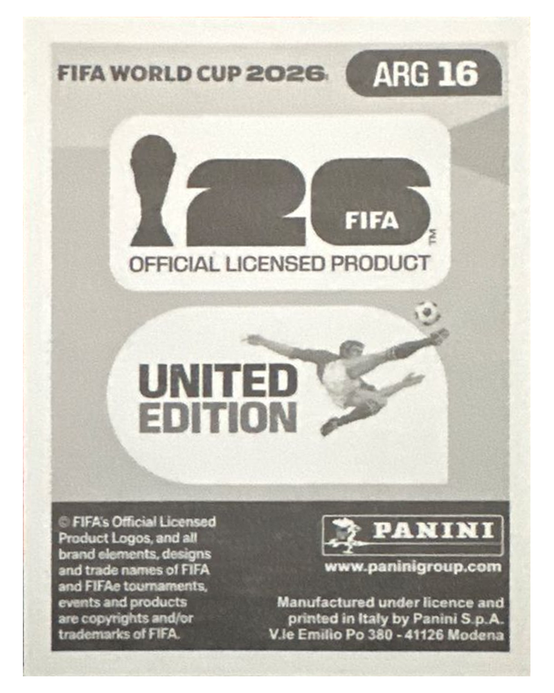 Panini FIFA WM 2026 United - ARG 16 - Nico Gonzalez