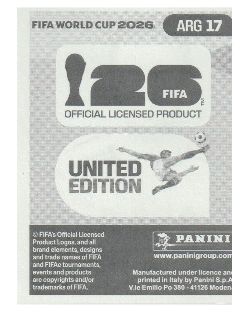 Panini FIFA WM 2026 United - ARG 17 - Lionel Messi
