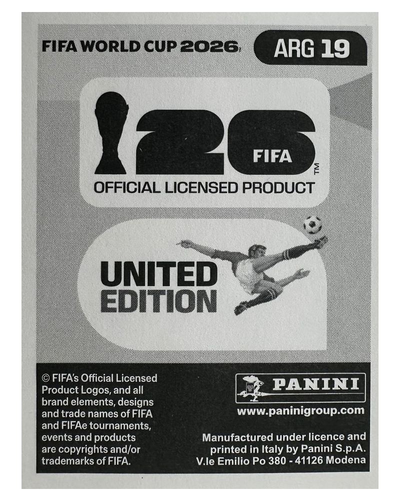 Panini FIFA WM 2026 United - ARG 19 - Julian Alvarez