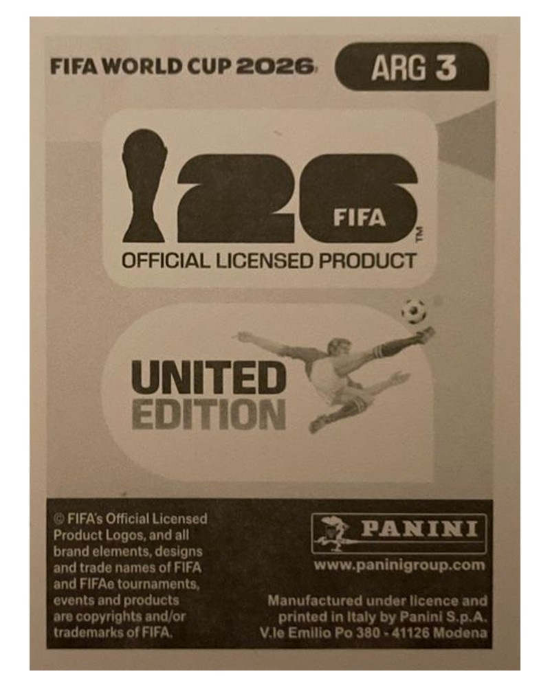 Panini FIFA WM 2026 United - ARG 3 - Nahuel Molina