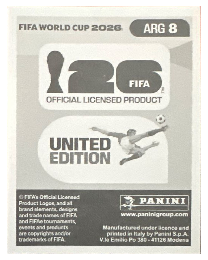 Panini FIFA WM 2026 United - ARG 8 - Enzo Fernandez