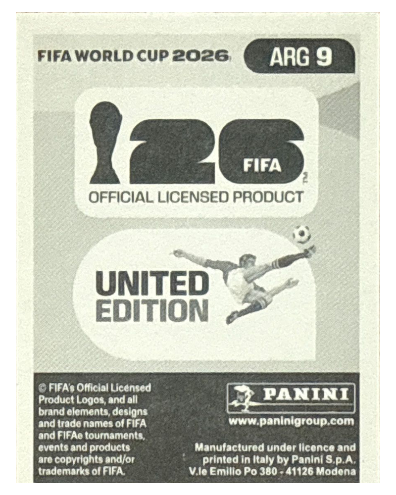Panini FIFA WM 2026 United - ARG 9 - Alexis Mac Allister