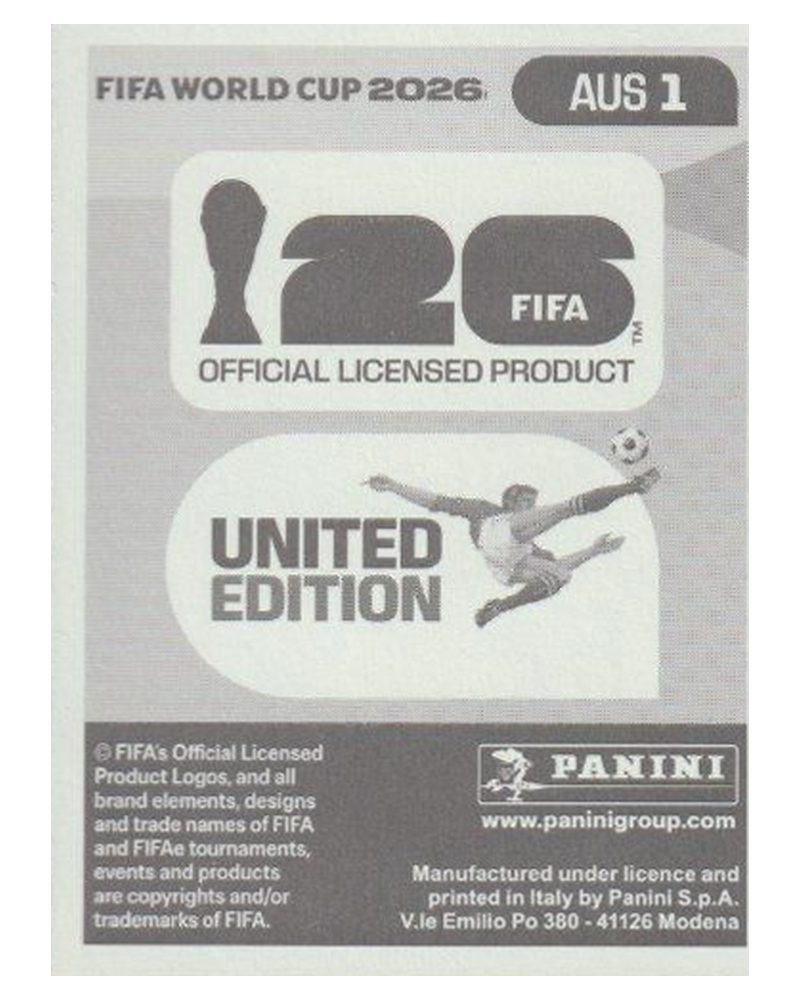 Panini FIFA WM 2026 United - AUS 1 - Team Logo
