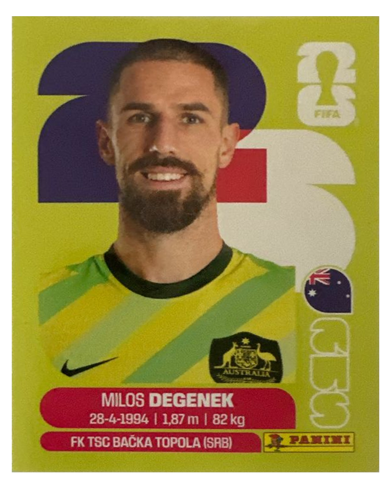 Panini FIFA WM 2026 United - AUS 10 - Milos Degenek