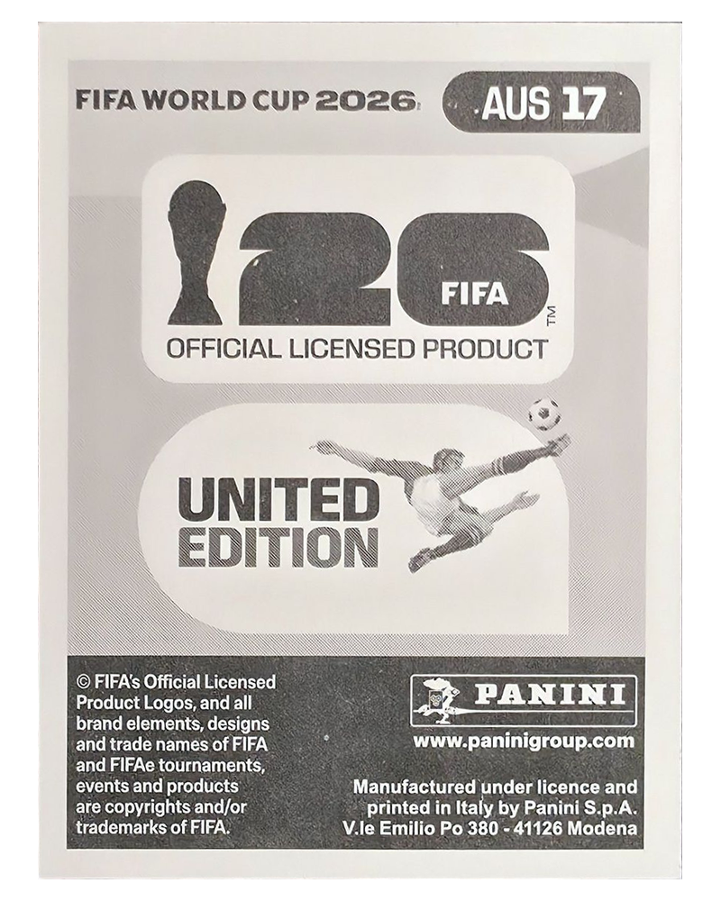 Panini FIFA WM 2026 United - AUS 17 - Craig Goodwin