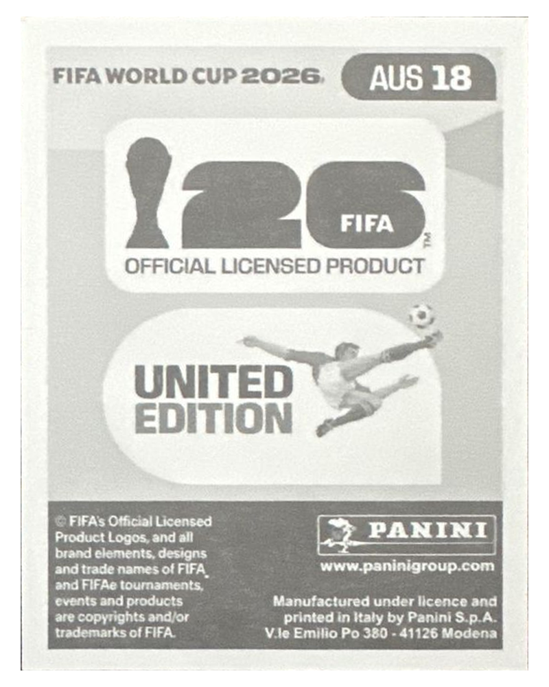 Panini FIFA WM 2026 United - AUS 18 - Kusini Vengi