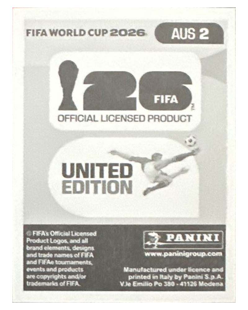 Panini FIFA WM 2026 United - AUS 2 - Mathew Ryan