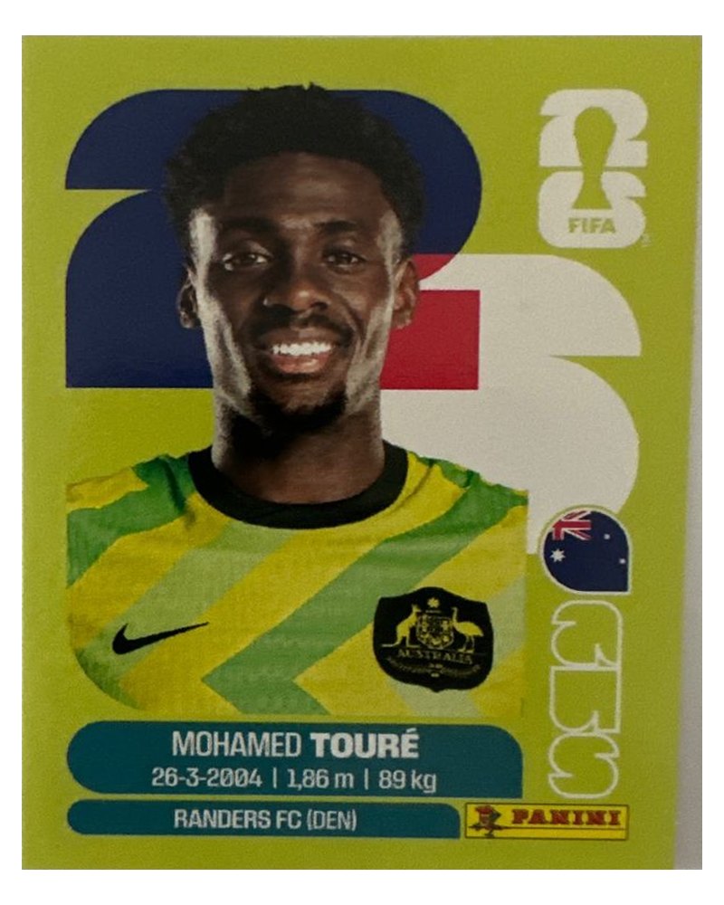 Panini FIFA WM 2026 United - AUS 20 - Mohamed Touré Vorderseite