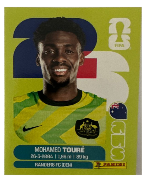 Panini FIFA WM 2026 United - AUS 20 - Mohamed Touré Vorderseite