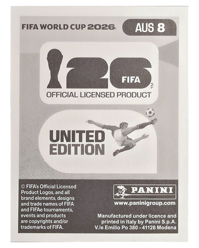 Panini FIFA WM 2026 United - AUS 8 - Cameron Burgess