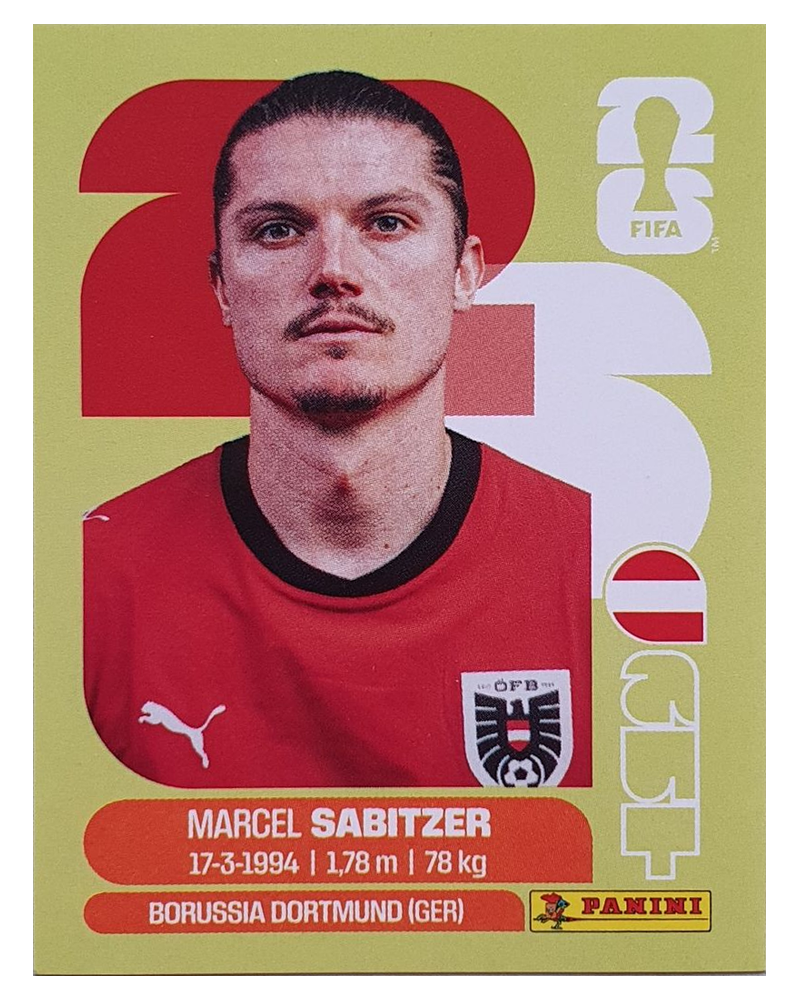 Panini FIFA WM 2026 United - AUT 11 - Marcel Sabitzer