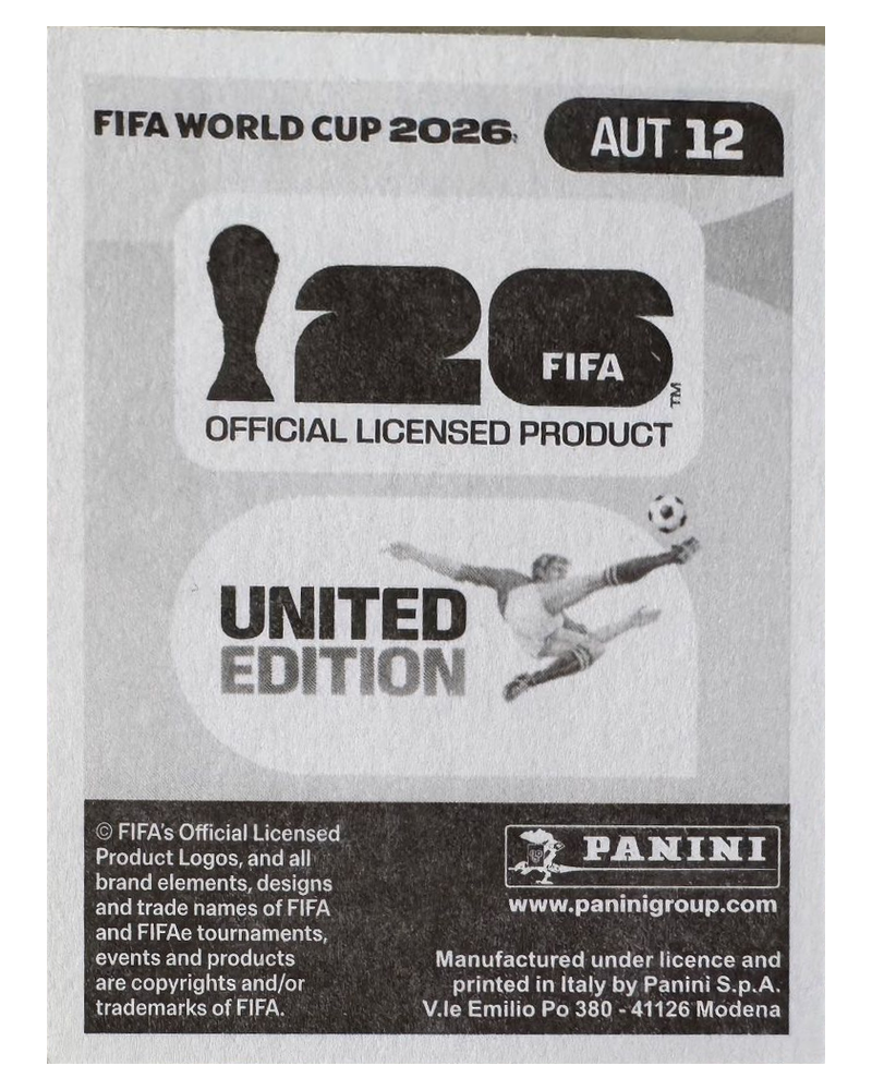 Panini FIFA WM 2026 United - AUT 12 - Konrad Laimer