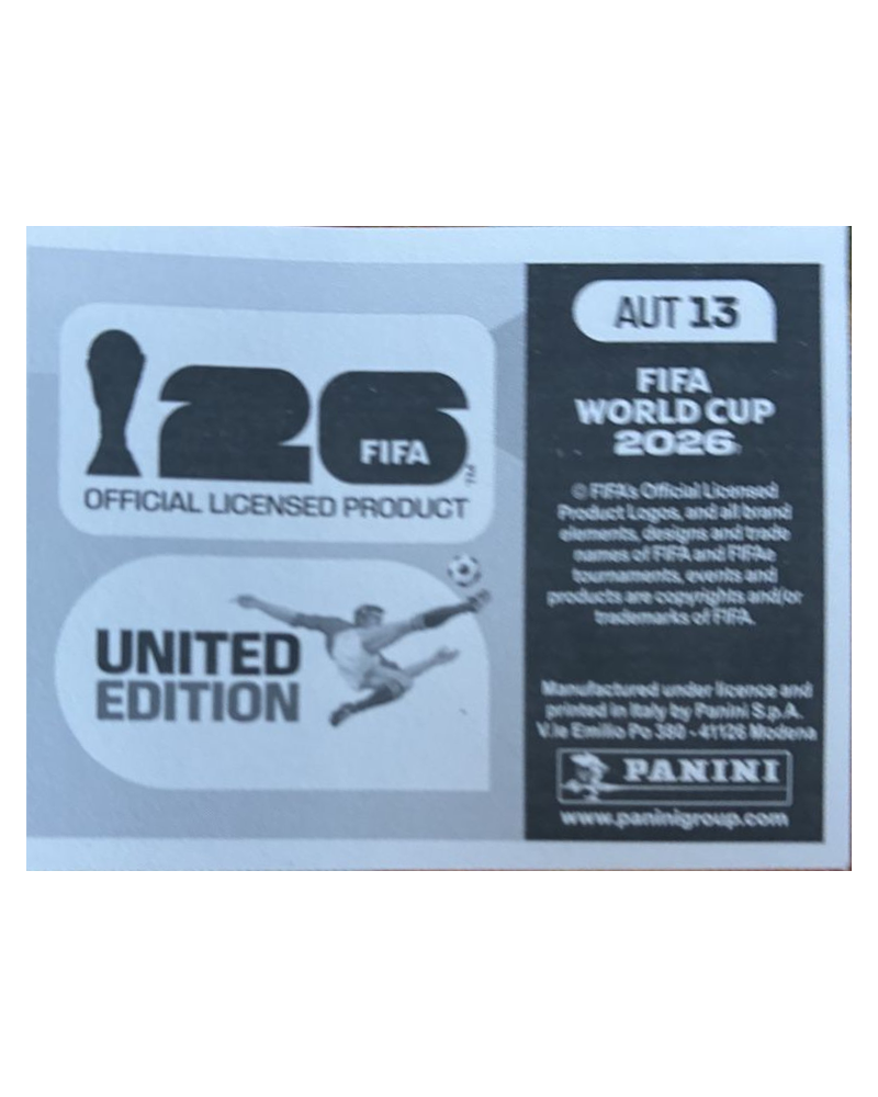 Panini FIFA WM 2026 United - AUT 13 - Team Photo