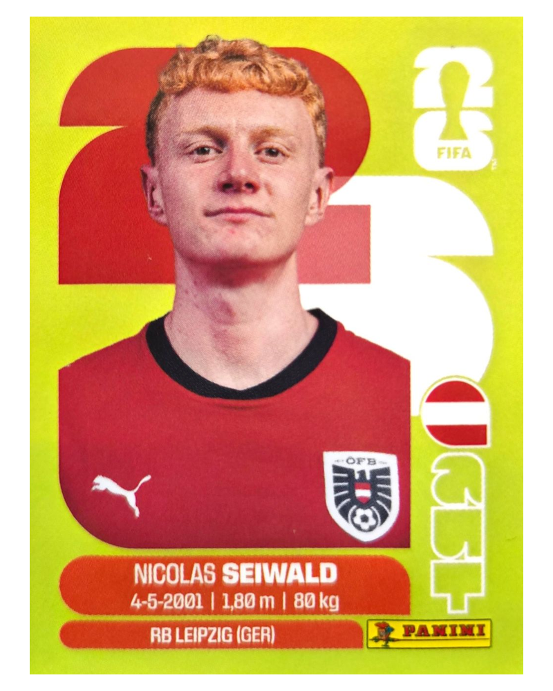 Panini FIFA WM 2026 United - AUT 15 - Nicolas Seiwald
