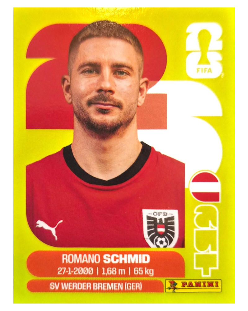 Panini FIFA WM 2026 United - AUT 16 - Romano Schmid