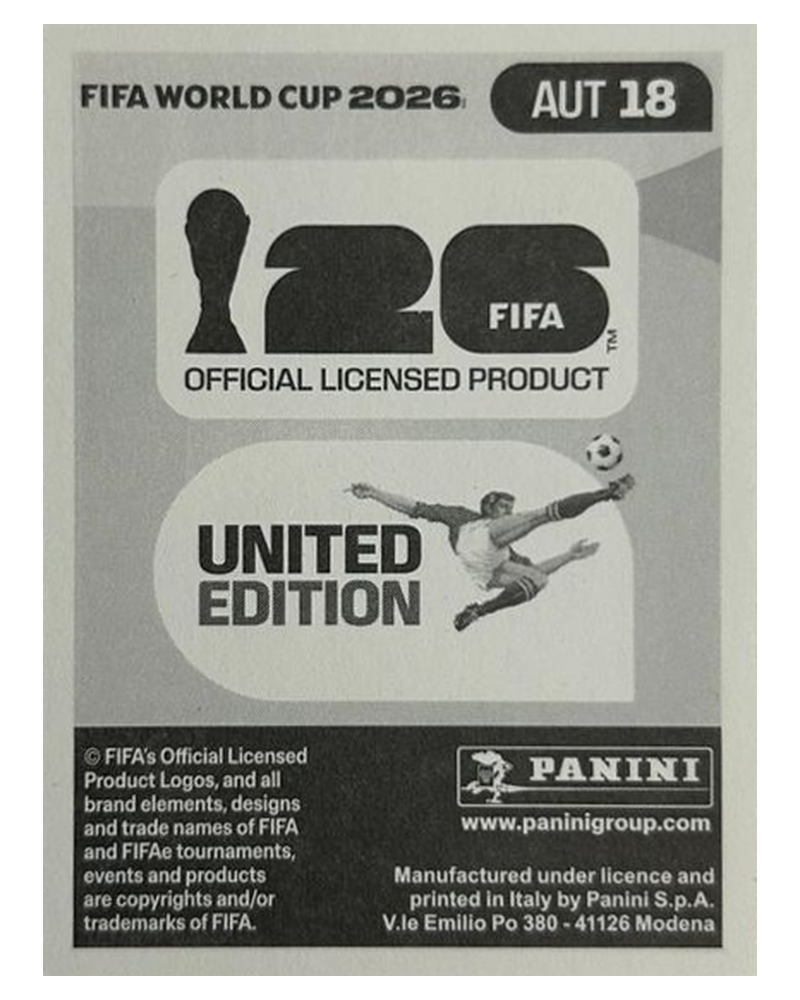 Panini FIFA WM 2026 United - AUT 18 - Christoph Baumgartner