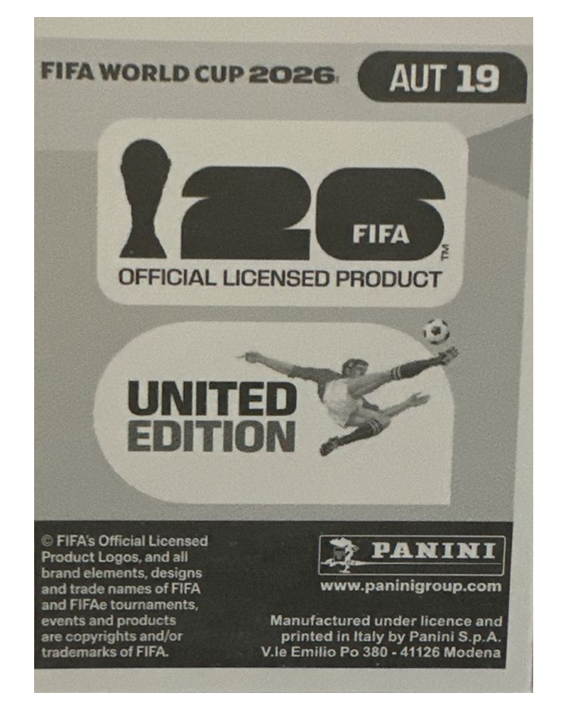 Panini FIFA WM 2026 United - AUT 19 - Michael Gregoritsch