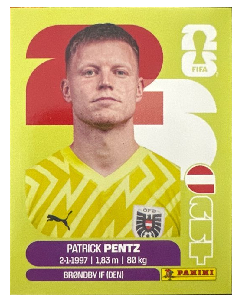 Panini FIFA WM 2026 United - AUT 3 - Patrick Pentz
