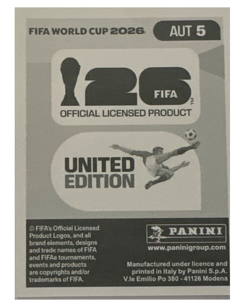Panini FIFA WM 2026 United - AUT 5 - Kevin Danso