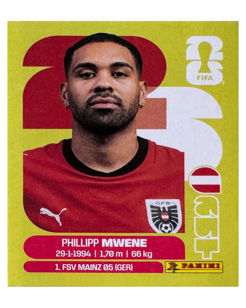 Panini FIFA WM 2026 United - AUT 8 - Phillipp Mwene