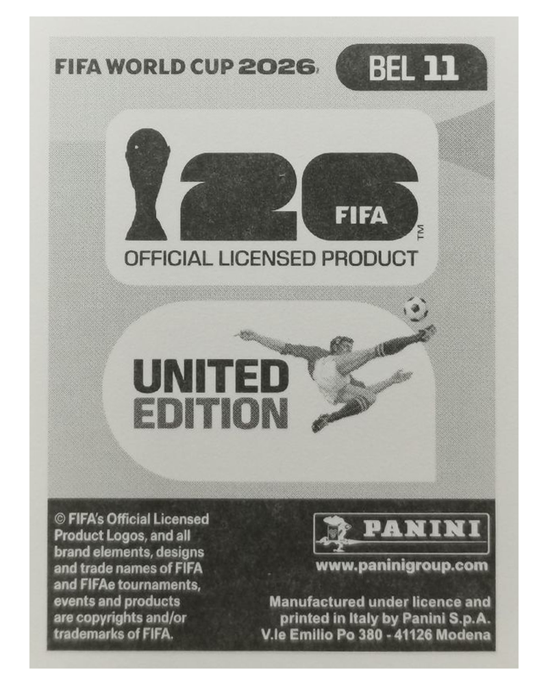 Panini FIFA WM 2026 United - BEL 11 - Nicolas Raskin