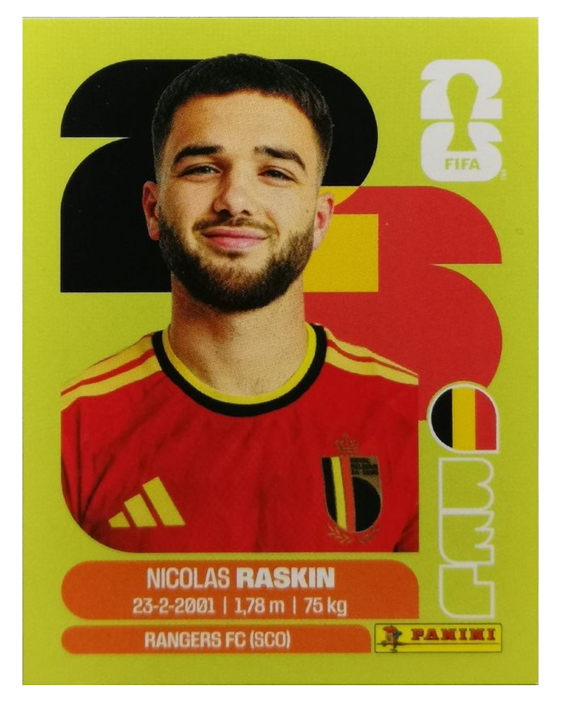 Panini FIFA WM 2026 United - BEL 11 - Nicolas Raskin