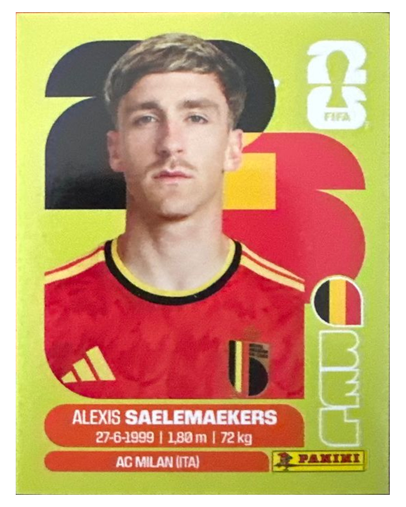 Panini FIFA WM 2026 United - BEL 12 - Alexis Saelemaekers