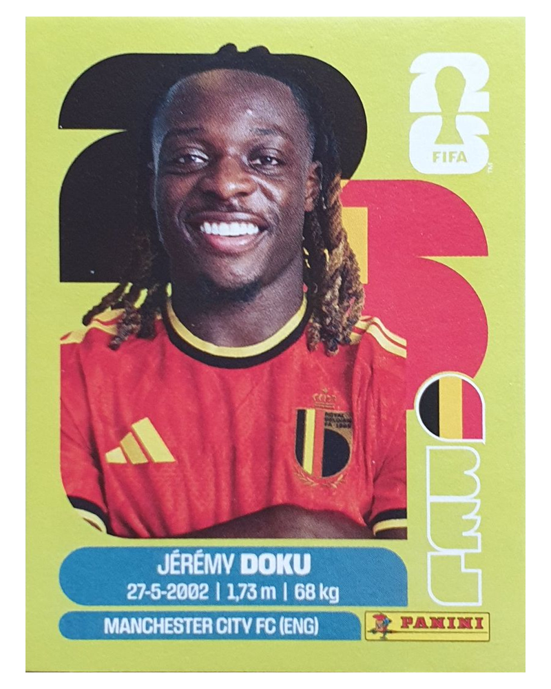Panini FIFA WM 2026 United - BEL 16 - Jérémy Doku