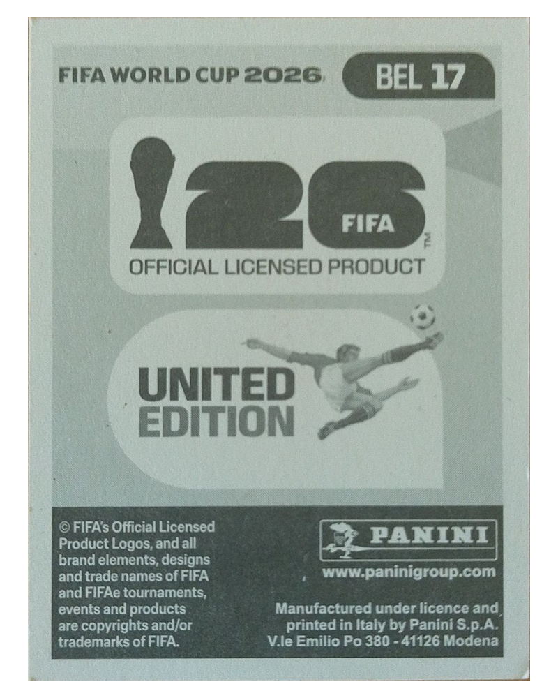 Panini FIFA WM 2026 United - BEL 17 - Charles De Ketelaere