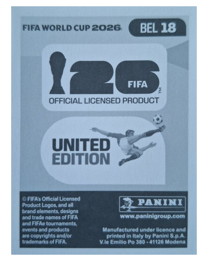 Panini FIFA WM 2026 United - BEL 18 - Leandro Trossard