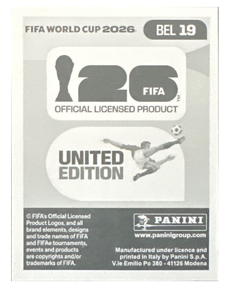 Panini FIFA WM 2026 United - BEL 19 - Loïs Openda