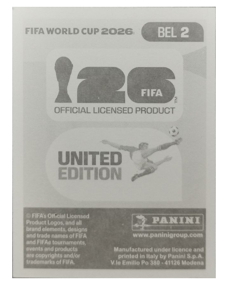 Panini FIFA WM 2026 United - BEL 2 - Thibaut Courtois
