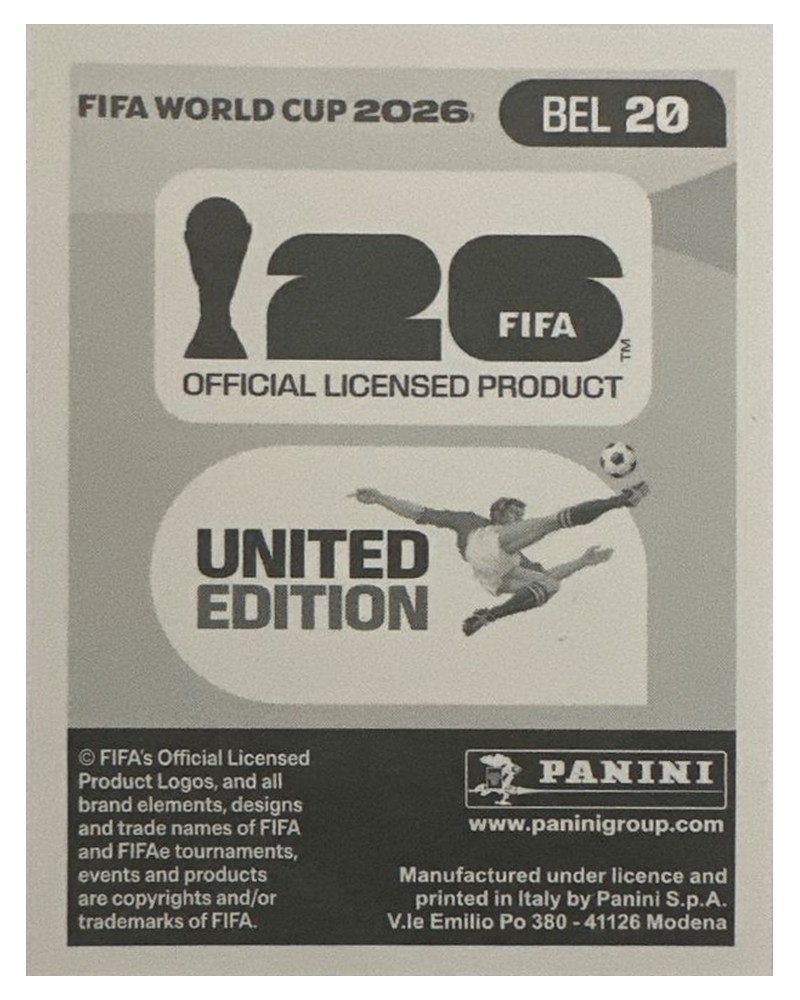 Panini FIFA WM 2026 United - BEL 20 - Romelu Lukaku