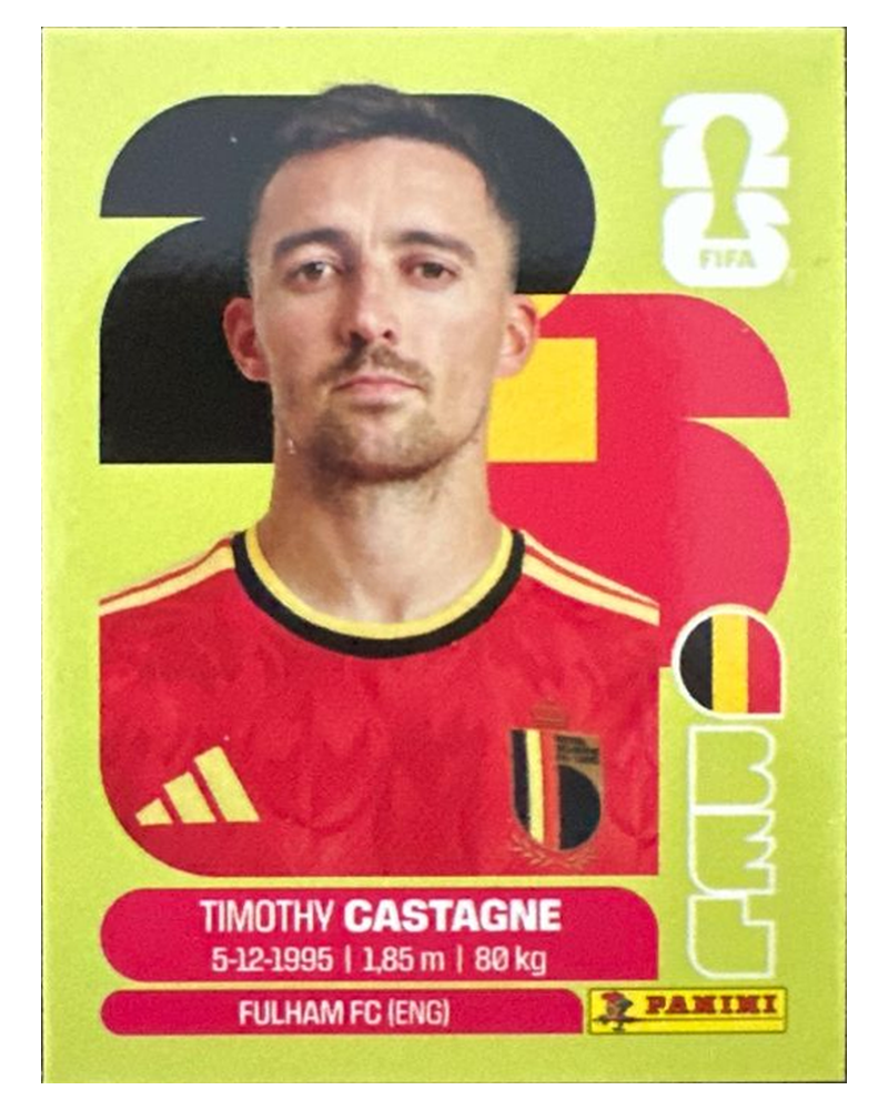Panini FIFA WM 2026 United - BEL 4 - Timothy Castagne