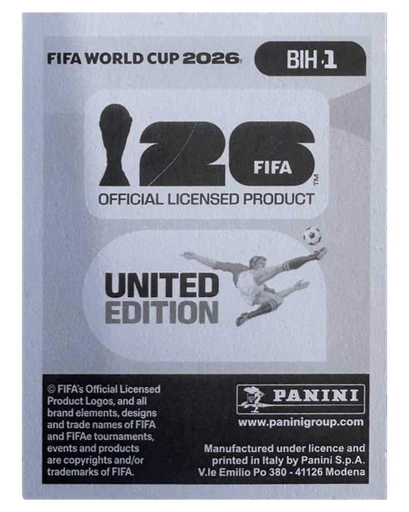 Panini FIFA WM 2026 United - BIH 1 - Team Logo
